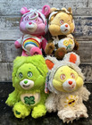 4 Care Bear Easter Spring Plush Clip Set Good Luck Funshine Friend & Cheer Bear