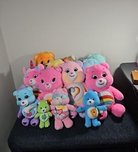 Lot of 13 CARE BEARS & COUSINS Stuffed Animals Plush Vintage & Modern Collection