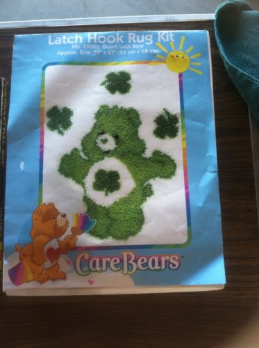 New In Unsealed Box Care Bears Latch Hook Rug Kit No. 39005 Good Luck Bear