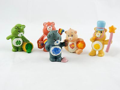 Vintage Lot of 5 Plastic Rubber Care Bear Figurines 2