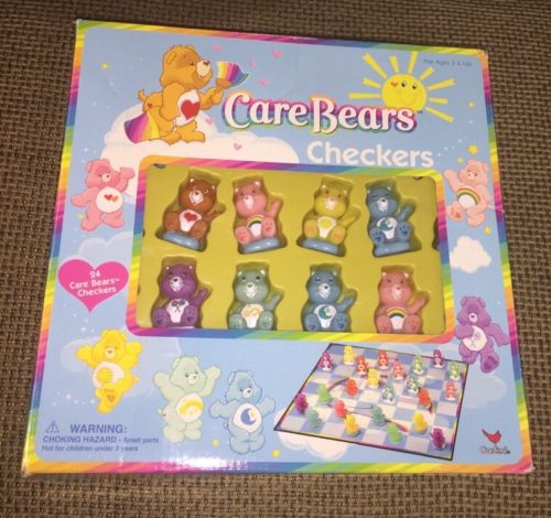 Care Bears Pvc Figure 24 Bear Lot Checkers Pieces Cake Toppers Figures Toys 2003
