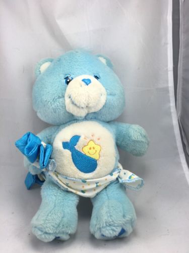 Care Bears Talking Baby Tugs Blue Diaper Star Security Blanket 2003