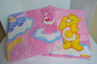 Care Bears Twin Flat and Fitted Bed Sheet Set Pink Love A Lot Funshine Daydream