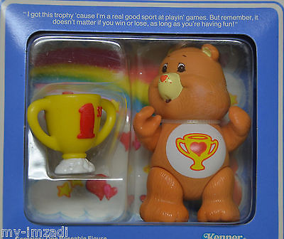 COMPLETE Vintage Poseable CARE BEAR Figure 1985 Kenner CHAMP Toy Accessory MINT