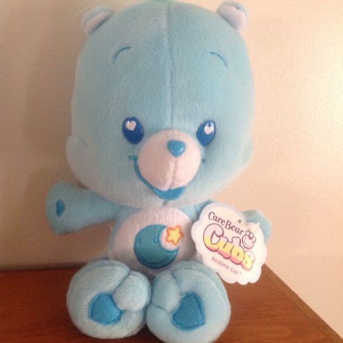 Bedtime Cub Carebear Care Bear Baby Plush Stuffed Toy Blue Rare Htf New