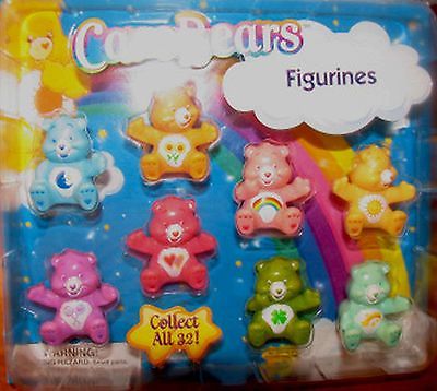CARE BEARS FIGURINES LOT OF 8 FIGURES PARTY FAVORS, CUPCAKE TOPPERS PLUS MORE