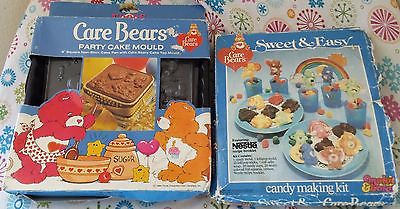 Vintage 1980s Care Bears Baking Party Cake Mould & Makit Bakit Candy Molding Kit
