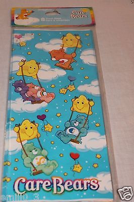 NEW  CARE BEARS CLOUDS 8 CELLO BAGS PARTY SUPPLIES  