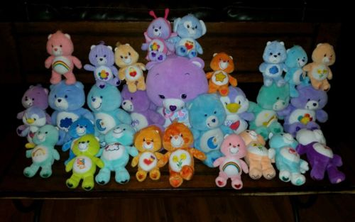 Care bears lot of 29 bears. Talking, glow, cousins, big one. Will ship economy 