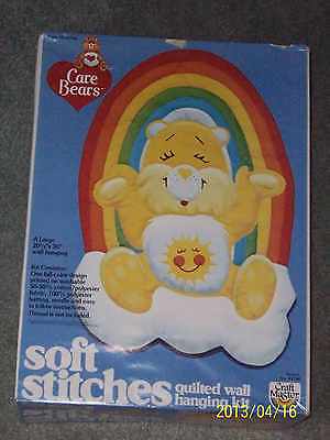 NEW Vintage CARE BEARS FUNSHINE BEAR Rainbow & Cloud QUILTED WALL HANGING KIT 84