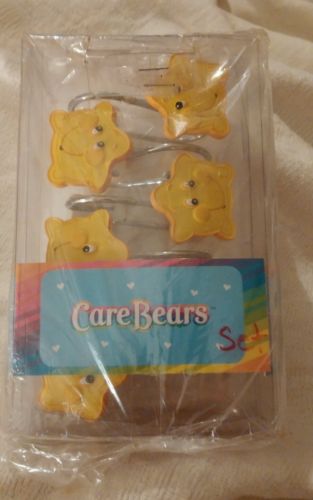 CARE BEARS SHOWER CURTAIN HOOKS NEW