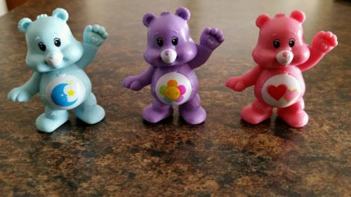 Carebear mini figures, lot of 3, never played with!