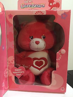 BNIB Valentine Care Bears 10 inch ALL MY HEART BEAR Classic Version - MINT Box