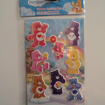 CARE BEARS Lot of 3 Puff Sticker Activity Set AMERICAN GREETINGS Old Stock NIP