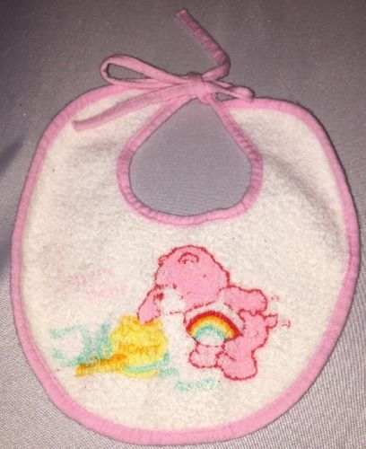Vintage Baby Bib Care Bears SMALL for doll or newborn infant