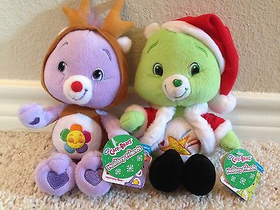 Care Bears Lot of 2 Plush – OOPSY and HARMONY BEAR – Holiday Friends NWT 2007