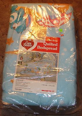 Vintage Care Bears Quilted Bedspread Full Size No Iron New 1983 Bed