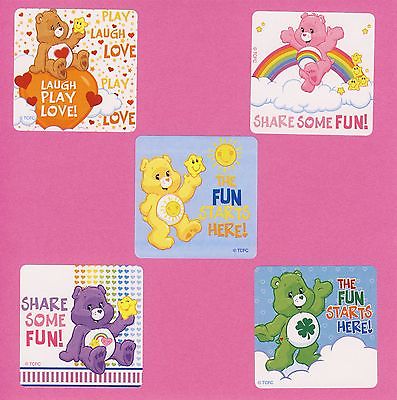 15 Care Bears Fun - Large Stickers - Party Favors