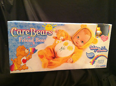  Rare Care Bears Friend Bear WaterBaby Doll with  Plastic Care Bear Rattle BNIB 