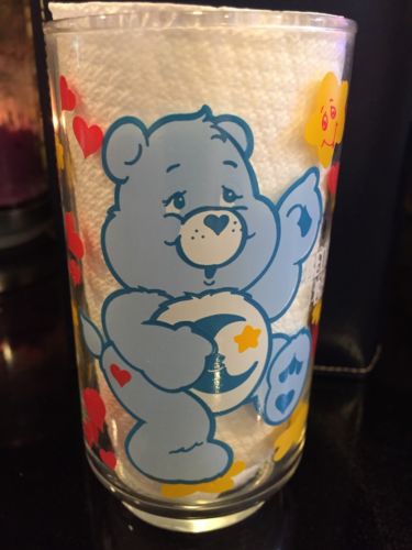 Bedtime Bear Care Bear Glass 1986 Those Characters From Cleveland, Inc. 5 1/4