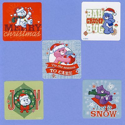 15 Care Bears Christmas Holiday - Large Stickers - Party Favors