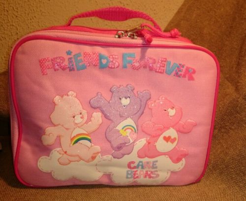 2006 Care Bears Lunch Box Soft Fabric Lunch Boxes Friends Forever EUC