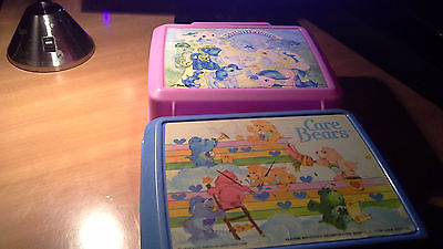 AWESOME VINTAGE 1985 CARE BEARS LUNCH BOX , shirt tales and my little pony 