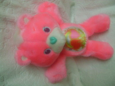   RARE Care Bears 1991 Kenner Love-A-Lot Bear Pink Plush 13