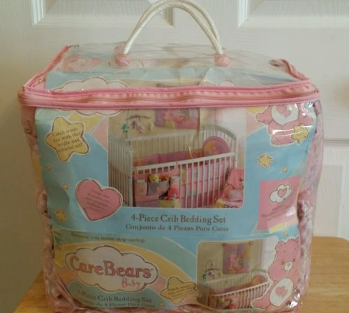 Pink Girls 4-piece Care Bears Crib Set