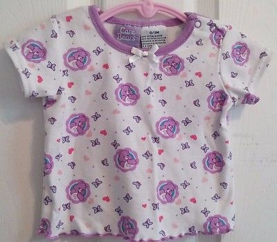 Baby Girls Care Bears Short Sleeve T-shirt Size 0-3 Months   #340