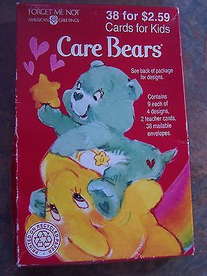 Vtg 1995 Valentines Care Bears Box NIP ~38~ Funshine Friend Wish Love A Lot
