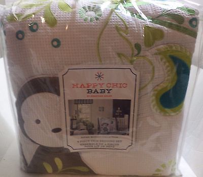 Happy Chic Baby by Jonathan Adler Safari Monkey 4 Piece Crib Bedding Set