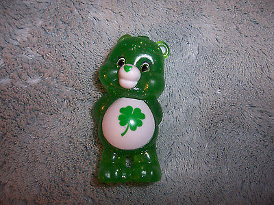 CARE BEARS GOOD LUCK BEAR WITH SHAMROCK  SERIES 2 GLITTER FIGURE 2