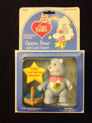 Vintage Kenner Care Bears Poseable Grams Bear with Lovin Basket Accessory NRFB