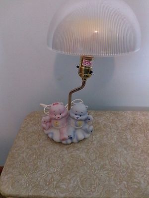 Vintage Care Bears 1984 Lamp by American Greetings Corp. With Lamp Shade