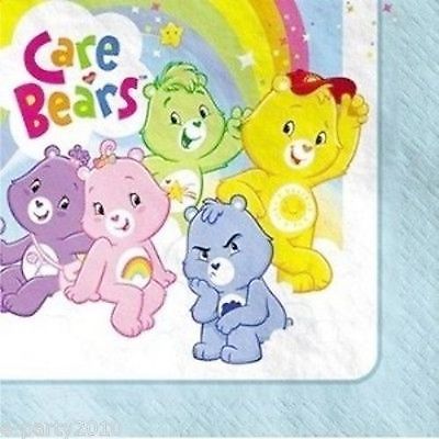 Care Bears Birthday Party Napkins 16 Count Blue Beverage Size Happy Day