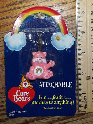 Vintage Care Bear Attachable Cheer Bear MINT on Card 1984 