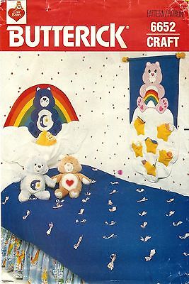 CARE BEARS Bed Room Headboard Wallhangings UNCUT Pattern Butterick 6652 Bedtime