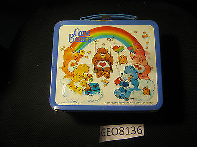 CARE BEARS METAL LUNCHBOX DATED 1983   LESS THERMOS  USED  [GEO8136bt]