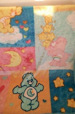 Baby Nursery Security Lovey Blanket SOFT Care Bears Velvety 43