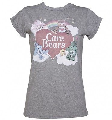Ladies Vintage Care Bears Rolled Sleeve Boyfriend T-Shirt