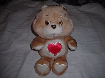1983 "TENDERHEART" CARE BEAR-BY KENNERS -TAN WITH RED HEART -COLLECTIBLE