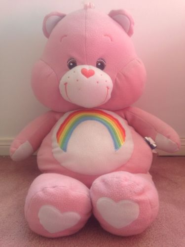 Care Bears Cheer Bear Plush Pink Stuffed Toy Large Jumbo 26