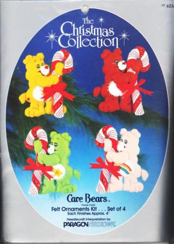 Care Bears Candy Cane Christmas Paragon Felt Ornament Kit Sealed circa 1986 Rare