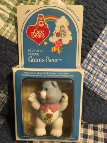 Vintage 1984 Kenner Care Bears Grams Bear Mini Miniature Pvc Figure #61220