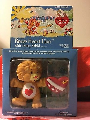 Vintage 1984 Kenner CARE BEAR COUSINS BRAVE HEART LION Poseable Figure