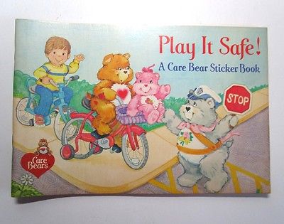 1984 American Greetings Play It Safe! Care Bear Sticker Book - Pizza Hut Promo
