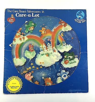 1983 Care Bears Adventures Picture Disc Record LP KPD 6019
