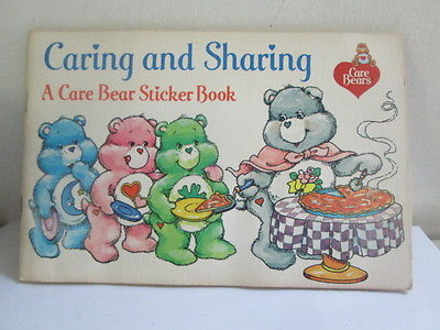  Vintage Care Bears 1984 Caring and Sharing Pizza Hut Sticker Book 