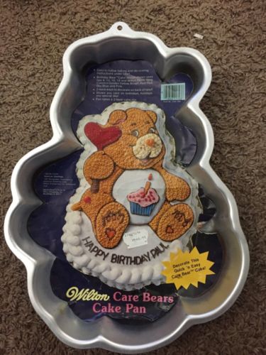 WILTON 1983 AMERICAN GREETINGS HAPPY BIRTHDAY CARE BEARS CAKE PAN W/INSERT VGC